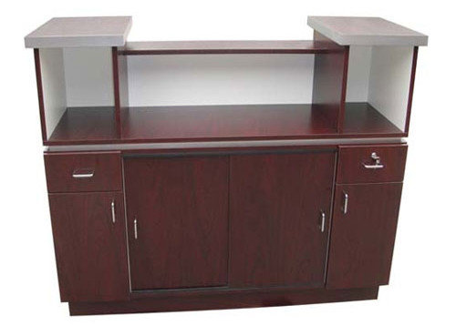 Nail Salon Reception Desk With Showing Case , Beauty Salon Counter WT-8914 supplier