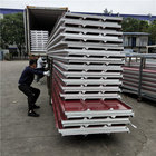0.4mm wine red color steel 50mm eps sandwich roof panel with 14kg for prefabricated buildings
