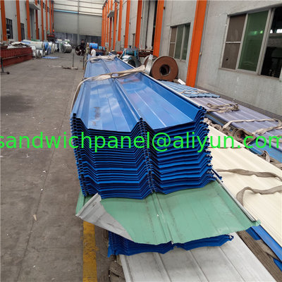 35 years 760mm blue corrugated roof sheets with 0.426mm for prefab buildings