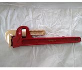 Sparkless wrench pipe pliers handle red spray treatment to prevent rot