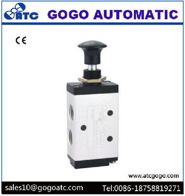 China Pneumatic 2 Position 5 Way Air Valve , 1/8&quot; Port Manual Hand Operated Air Valve supplier