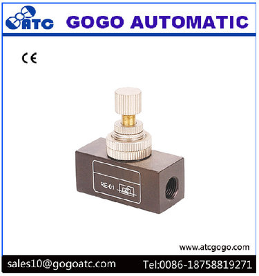 China Pneumatic Air Flow Control Restrictor Check Valve 0 - 60°C Operting Temp 1/4&quot; Bspp Port Size supplier