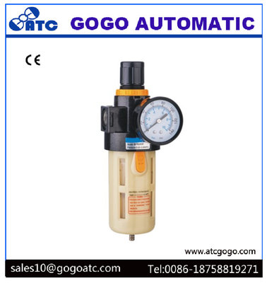 China Cotton Filter Cartridge Manual Drain Air Pressure Regulator , Airtac Type Pneumatic Air Regulator Filter supplier