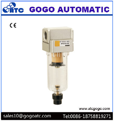 China Pneumatic Air Filter Air Source Treatment Unit With Copper Cartridge Manual Drain SMC Type supplier