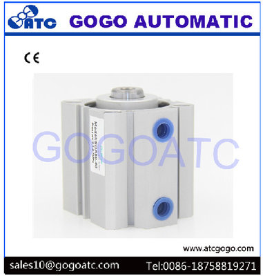 China 32mm bore 30mm stroke double acting valve actuator cylinder pneumatic SDA32-30 compact air cylinders supplier