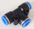 one touch plastic pneumatic hose nipple fitting t type 6mm quick tube fitting connector air 3 way PE-6 supplier