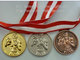 Matte gold medals and medallions, custom made matt gold sport prizing medals, supplier
