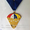 Matte gold medals and medallions, custom made matt gold sport prizing medals, supplier