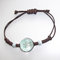 Dried Gypsophila Glass Dome Bead Bracelet with Hand Woven adjustable waxed cotton cord 8” supplier