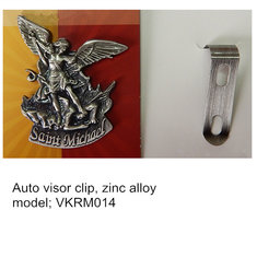 China Metal St. Michael Car Visor Clips, metal Guardian auto visor clips, metal religious gifts, supplier