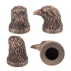 China Metal wine bottle stopper with 3D embossed metal eagle head top supplier