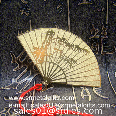 Gold Etched Leaf Shape Bookmark With Leaf Veins, Leaf Petiole Bookmarks supplier