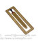 Brass etched ruler bookmark with inch scale, China photo etching process factory supplier