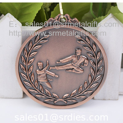 Taekwondo metal medals, custom made metal engraved Taekwon-do medals factory supplier