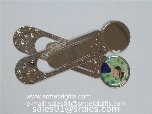 Clear epoxy coated steel bookmarks, print epoxy coating metal bookmarks factory supplier