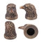 Metal wine bottle stopper with 3D embossed metal eagle head top supplier