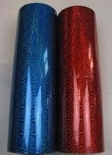 China Bule Red 12Micron Holographic Transparent Foil For Paper / Plastic supplier