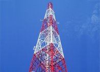 Q235B / Q345B Steel Electric Power Line Towers , Painted Communication Tower supplier
