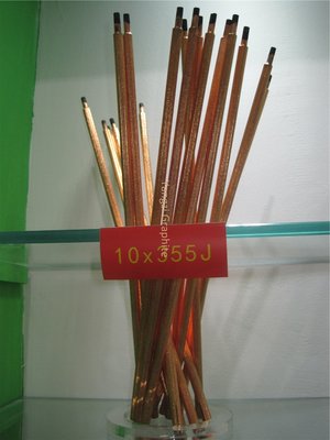 China DC copper coated jointed arc air gouging carbon electrode rod 11*430mm supplier