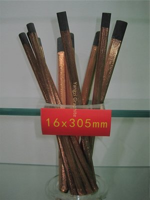 China DC copper coated pointed arc air gouging carbon electrode rod 5*305mm supplier