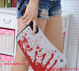 China Fashion Designer Clutch Women Clutch PU Creative Rock Punk Blood Kitchen Knife Handbags supplier