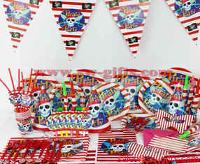 China Kids Birthday Party Decoration Set Pirate Theme Party Supplies Baby Birthday Party Pack supplier