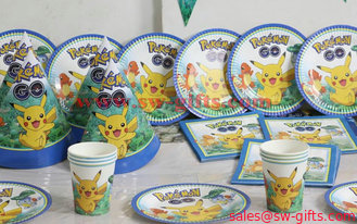 China Family party pokemon go pikachu theme for boy's happy birthday party set supplies decoration baby shower favor supplier