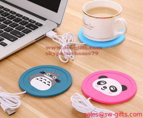 China New Cartoon 5V USB Warmer Silicone Heat Heater for Milk Tea Coffee Mug Hot Drinks Beverage Cup Mat Pad best gift supplier