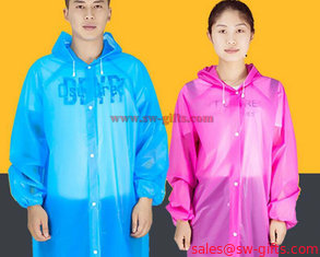 China Transparent Raincoat Women Men Portable Outdoor Travel Rainwear Waterproof Disposable Camping Hooded Ponchos Plastic supplier