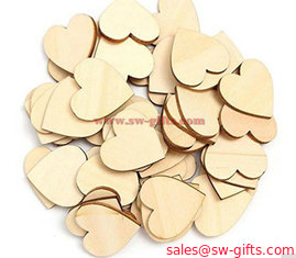 China Wooden Heart Kids Birthday Party Supplies Diy Scrapbook Craft Wedding Decoration Valentine'S Day supplier