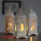 White Metal Lantern Christmas Decoration Designs Hurricane Lamp Nordic Candle Holder supplier