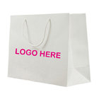 large capacity white shopping paper bag custom logo printing available