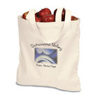 eco-friendly premium fruit shopping white canvas bag custom logo printed