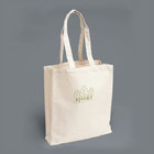 cotton handbag with customized logo printed white canvas shopping bags