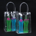 waterproof PVC wine bottle shopping bags with logo for wine store promotion