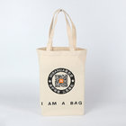 personalzied slogan printing portable canvas grocery bags cheap promotional giveaways