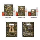 Top-folded design beverage packaging die cut handle custom printed gift paper bags