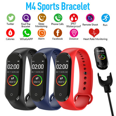 China M4 Smart Wristband Touch Screen Waterproof Sport Smartwatch Blood Pressure Heart Rate Monitor Bracelet supplier