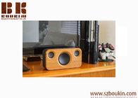 Portable Bluetooth Wood Wireless Speaker Natural Bamboo Handcrafted Retro Design For Travel Home Beach Bathroom Outdoors