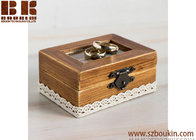 fashion white elegant coutt antique style wedding wooden ring box