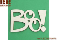 Unfinished Wood Laser Cut "Boo!" Cutout Wood Cutout Halloween craft and decorations