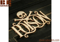 Unfinished Wood Laser Cut "Poison" Cutout wooden Halloween craft and decorations