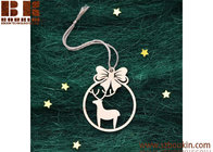 Wooden deer  Gift Tag Craft Wedding Christmas Tree Hanging Decoration