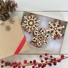 glossy varnish christmas ornament laser cut wood hanging labels with heart shape