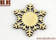 Set of 12x Christmas Wooden Snowflake Ornaments / Decoration / Embellishments