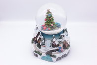 Resin christmas custom snow water globe with music for sale