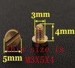 M4X10 Belt Screw Leather Craft Brass screw  Wallet Craft Solid Brass Screw Nail