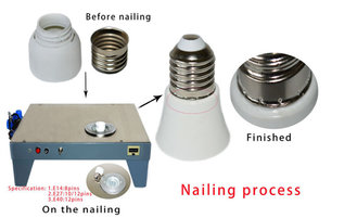 China LED Bulb  Cap Hole Crimping Machine For E27 B22 E22 Bulb Cap Crimping Tool supplier