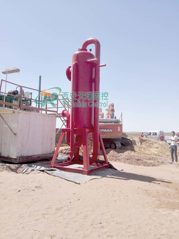 apply for oilfield drilling site, TRZYQ800 series, to separate liquid and gas in solid control system