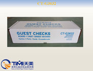 2021 hot sell CT-G3632 guest checks 1parts ,green color ,single board ,factory supply from China Timipaper